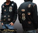 【送料無料】【セール】 エドハーディー パーカー メンズ Ed Hardy WORLD EAGLE ジップアップ ブラック エド・ハーディー 正規品 インポート...