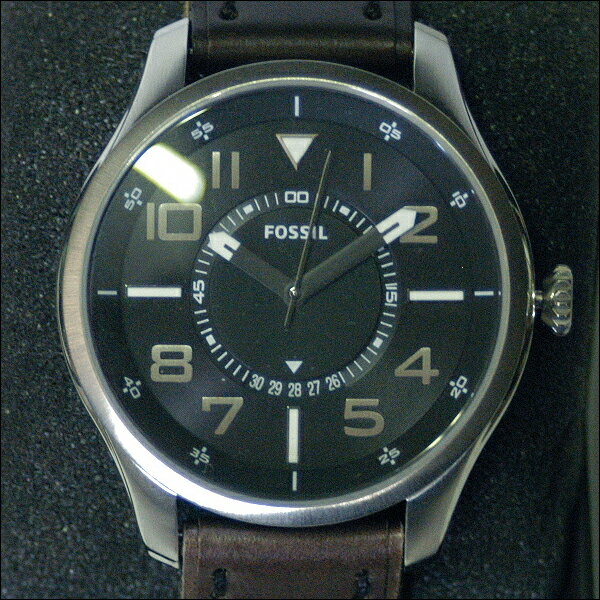 フォッシル メンズ 腕時計 FOSSIL 時計 レザーバンド デイト 日付 ウォッチ FS4458 本皮 ベルト インポート ファッション ブランド 海外セレブ 多数 愛用 ストリート サーフ アメリカン カジュアル アメカジ セレカジ ヴィンテージ スタイル 正規 セール