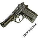 【アメリカ直接買付け品!】 ベルトバックル ジルコニア GUN シルバー BELT ベルト バックル メンズ レディーズ ユニセックス HIPHOP ヒップホッ...