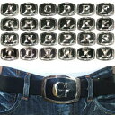 アルファベット ベルトバックル ブラック クローム ベルト幅 40mmまで 交換用 ベルト バックル メンズ レディーズ ユニセックス ダンス HIPHOP ヒップホップ B系 ストリート アメカジ ファッション スタイル