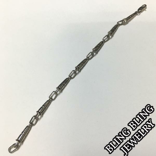 ＼店内全品ポイント11倍／ セール HIPHOPジュエリー メンズ ブレスレット S シルバー 925 プレーティン..