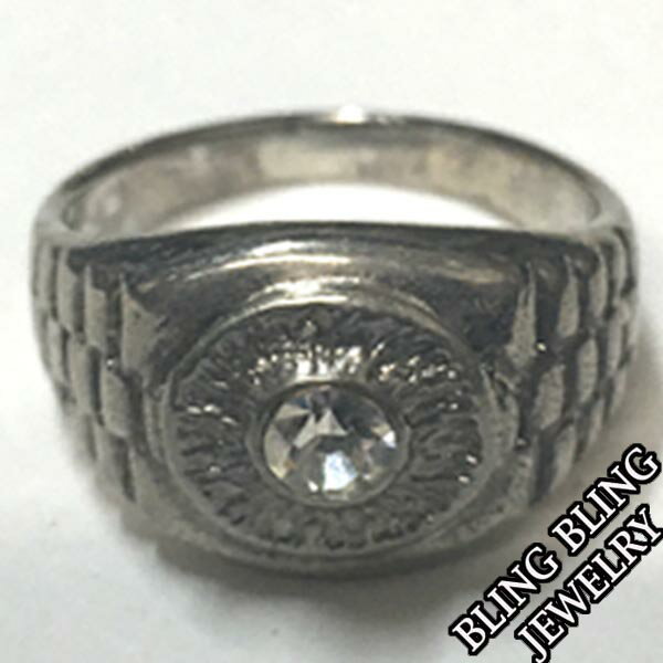 ＼店内全品ポイント11倍／ セール HIPHOPジュエリー メンズ リング 01 ジルコニア シルバー プレーティ..