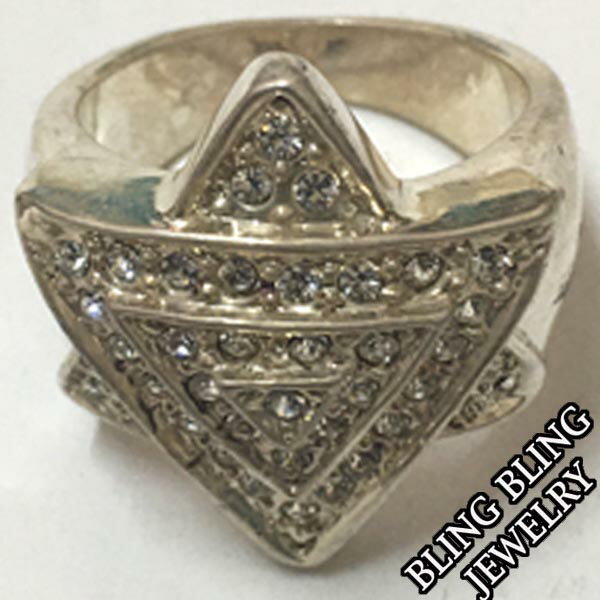 ＼店内全品ポイント11倍／ セール HIPHOPジュエリー メンズ リング 13 STAR スター ジルコニア シルバ..