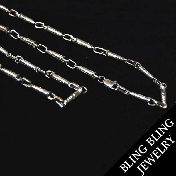 \店内全品ポイント11倍/ セール HIPHOPジュエリー メンズ ネックレス チェーン 60cm G シルバー 925 プレーティング ネックレスチェーン B...