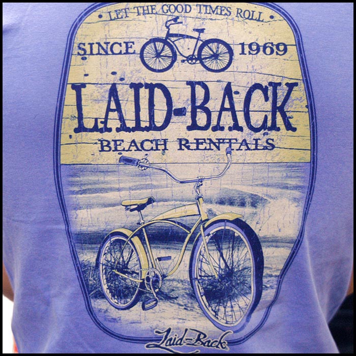 送料無料 Laid-Back USA レイドバック メンズ Tシャツ BEACH RENTALS ブルー 半袖 ...
