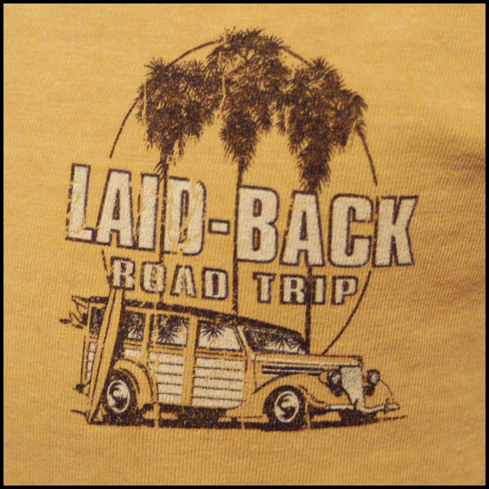 送料無料 Laid-Back USA レイドバック メンズ Tシャツ ROAD TRIP イエロー 半袖 シ...