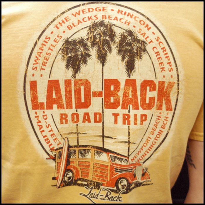 送料無料 Laid-Back USA レイドバック メンズ Tシャツ ROAD TRIP イエロー 半袖 シ...