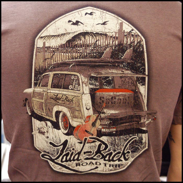 送料無料 Laid-Back USA レイドバック メンズ Tシャツ ROAD TRIP ブラウン 半袖 シ...