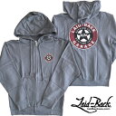 【送料無料】 Laid-Back USA レイドバック ジップアップパーカー メンズ レディース フード付きスウェット アメカジ ロゴプリント 星型デザイン クラシックUSA風 カジュアル 灰色 グレー 秋冬ユニセックス対応|詳細画像