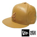  ニューエラ キャップ アトランタ ブレーブス レザーキャップ ブラウン レザー 本革 NEWERA cap ATL メンズ レディース ベースボールキャップ MLB ストリート ファッション NEW ERA 帽子 ブランド HIPHOP ウェア ヒップホップ B-boy ウエア B系 アメカジ スタイル