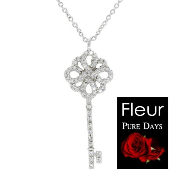 Rakuten - 即納 ピュアデイズ フルール レディース キー キュービック ジルコニア ネックレス PURE DAYS FLEUR PFL-010 ペンダント　アクセサリー ジュエリー ブランド 鍵 芸能人　着用　ギフト 誕生日　10代　20代　プレゼント
