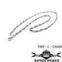 Royal Order ロイヤルオーダー シルバー ネックレス TINY -C- CHAIN 16インチ チェーン メンズ レディース ジュエリー LEON レオン SAFARI サファリ 掲載 インポート アクセサリー ブランド マリブ プレゼントにも