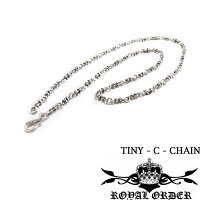 ロイヤルオーダーシルバーネックレスRoyalOrderTINY-C-CHAIN16インチチェーンメンズレディースジュエリーセレブ愛用LEONレオンSAFARIサファリ掲載スタイルインポートアクセサリーブランドMALIBUマリブペアネックレスプレゼントにも