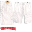 【送料無料】【セール】 トゥルーレリジョン ハーフパンツ メンズ TRUE RELIGION ISAAC CARGO ホワイト カーゴ ショーツ インポート LAセレブ 愛用 ハイブランド デニム ファッション カジュアル セレブ プレミアム ジーンズ ブランド アメカジ サーフ スタイル 正規 商品