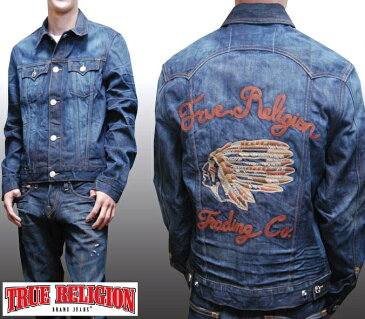 トゥルーレリジョン メンズ デニムジャケット 【200種類の品揃え】 TRUE RELIGION JIMMY 1971 HIDEOUT Denim Jacket ジャケット アウター LAセレブ ハイブランド サファリ カジュアル ファッション 雑誌 掲載 プレミアム デニム ブランド サーフ スタイル セール 正規 商品●