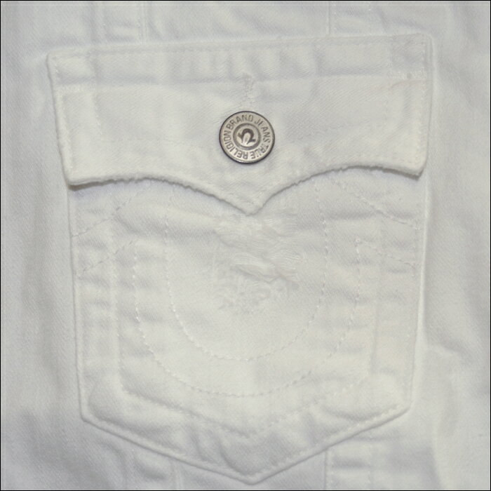 ＼店内全品ポイント11倍／ 20%OFF セール 送料無料 トゥルーレリジョン メンズ TRUE RELIGION デニムジャケット JIMMY JIMMY JACKET SE CWDL WHT Denim Jacket 長袖 ジャケット セレブ 愛用 ブランド アメカジ インポート カジュアル ヴィンテージ 正規 商品★