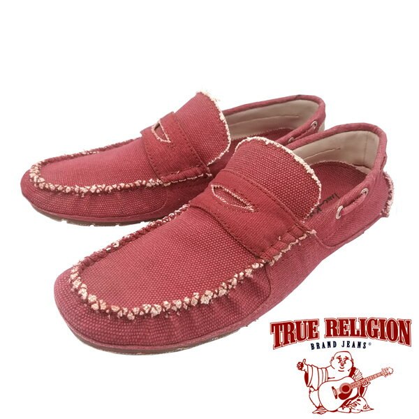 トゥルーレリジョン メンズ 靴 TRUE RELIGION SHOE ドライビング シューズ ローファー レッド シューズ 海外 LAセレブ ハイブランド サファリ カジュアル ファッション 雑誌 掲載 プレミアム ジーンズ ブランド サーフ ウェア ストリート スタイル 正規 商品