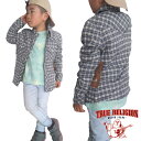 トゥルーレリジョン キッズ シャツ TRUE RELIGION FLANNEL WES SLATE 長袖 ウエスタンシャツ トップス インポート セレブ 着用 ハイブランド サファリ セレカジ カジュアル ファッション 雑誌 掲載 LAセレブ プレミアム デニム ブランド サーフ スタイル セール