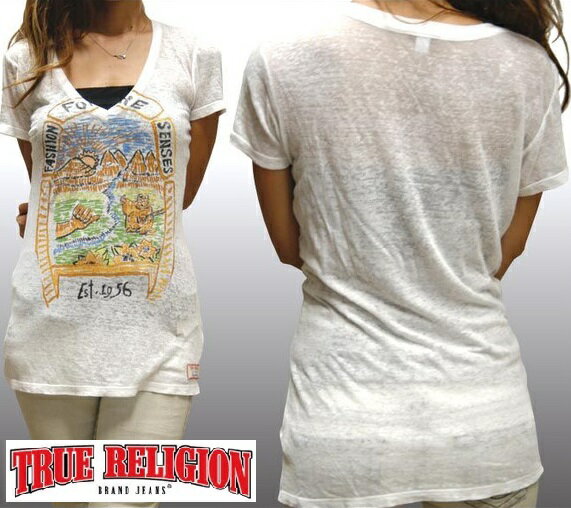 トゥルーレリジョン レディース Tシャツ 【200種類の品揃え】 TRUE RELIGION トップス LAセレブ 着用 サファリ セレカジ ファッション 雑誌 掲載 ブランド サーフ スタイル セール