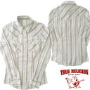 【訳あり・アウトレット】【送料無料】 トゥルーレリジョン 長袖 シャツ レディース TRUE RELIGION MICK WESTERN ホワイト レッド イン...