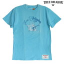 \店内全品ポイント11倍/ 訳あり・アウトレット 送料無料 セール トゥルーレリジョン Tシャツ メンズ TRUE RELIGION ブッダ ロゴ ブルー 半袖 シャツ インポート セレブ 愛用 ブランド カジュアル Safari アメカジ ウェア サーフ 正規 商品