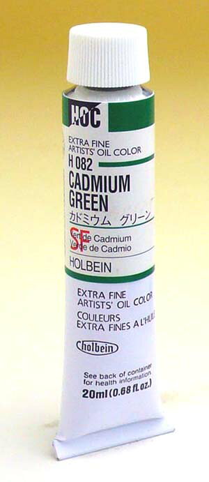 乐天商城 - ホルベイン油絵具　単色カドミウム グリーン6号チューブ(20ml)H082シリーズD