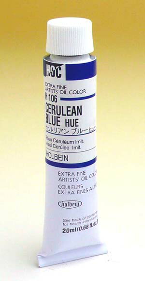 ホルベイン油絵具　単色セルリアン ブルー　ヒュー6号チューブ(20ml)H106シリーズA