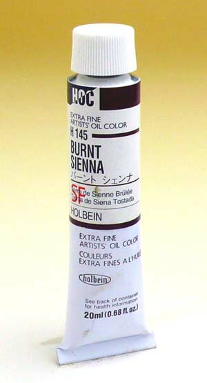 ホルベイン油絵具　単色バーント シェンナ6号チューブ(20ml)H145シリーズA