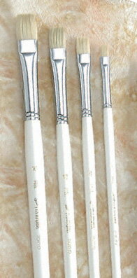 【お取り寄せ】ナムラ油絵筆HB（短鋒ブライト）　6号