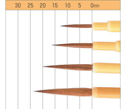 【お取り寄せ】ナムラ デザイン筆・日本画筆　イタチ面相筆サイズ：極小（軸幅2.8mm）極小（軸幅2.8mm）1本