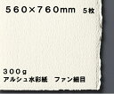 【お取り寄せ品】ARCHES アルシュ 水彩紙 シート 300g/m2 560×760mmファン 細目 5枚