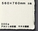 【お取り寄せ品】ARCHES アルシュ 水彩紙 シート 300g/m2 560×760mmサチネ 極細 5枚