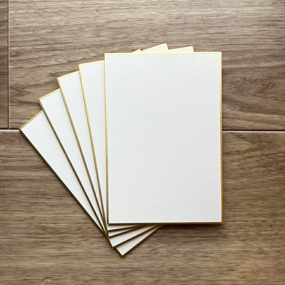 はがきサイズ色紙「中国綿料単宣」5枚入り