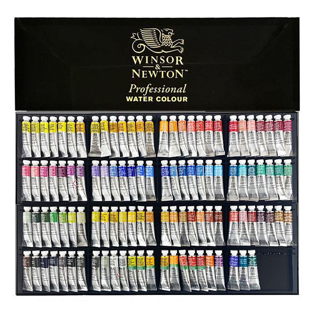 【送料無料】ウィンザー & ニュートンプロフェッショナル ウォーターカラー5mlチューブ 107色 セットWINSOR&NEWTON W&N 透明 水彩 絵具