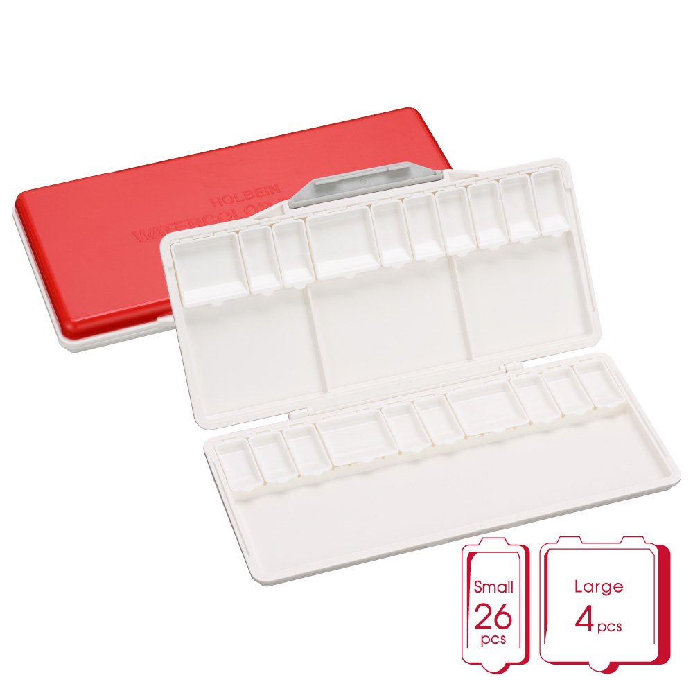 Rakuten - 小部屋が取り外せる水彩パレット RP-24 24仕切（シャーレ 小：26ヶ、大：4ヶ）ホルベイン