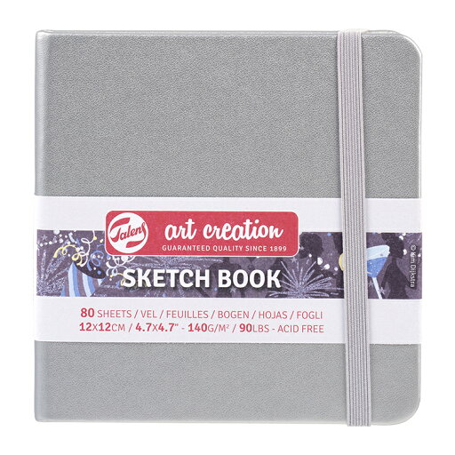 絵を描く手帳ターレンス アートクリエイション スケッチブックシャイニーシルバー 12×12cm 絵を描く手帳ターレンス アートクリエイション スケッチブックシャイニーシルバー 12×12cm