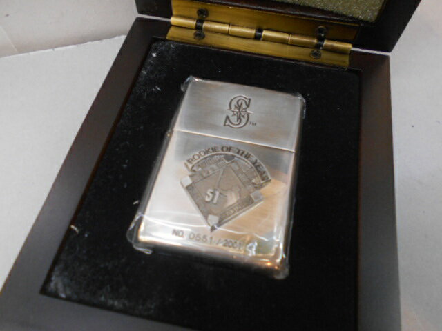 大リーガーイチロー51 Zippo 古美仕上げ 2001年4月製 未使用 (B-691) MLB メジャーリーグ 野球 シアトルマリナーズ