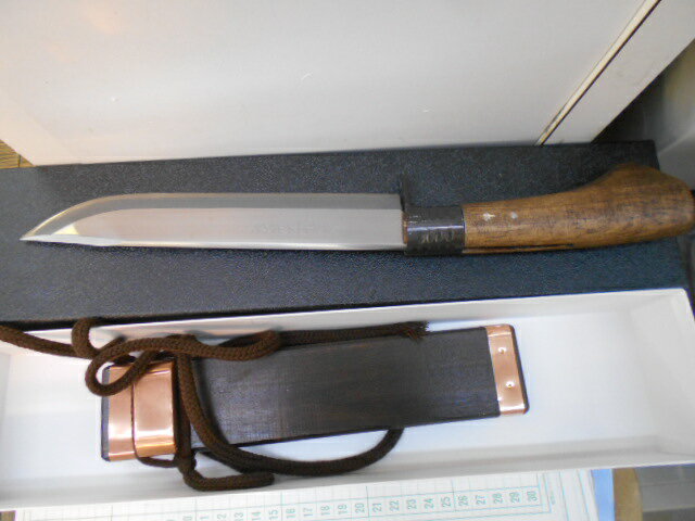 松本刃物作 　剣ナタ　青3層鋼　210mm (和-1) 和式ナイフ 鉈