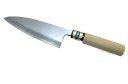 【刃物店の手砥ぎ仕上げ】 しんかい 出刃 包丁 左用 15cm はがね (HC-15) Shinkai Deba knife 150mm LEFT High Carbon Steel