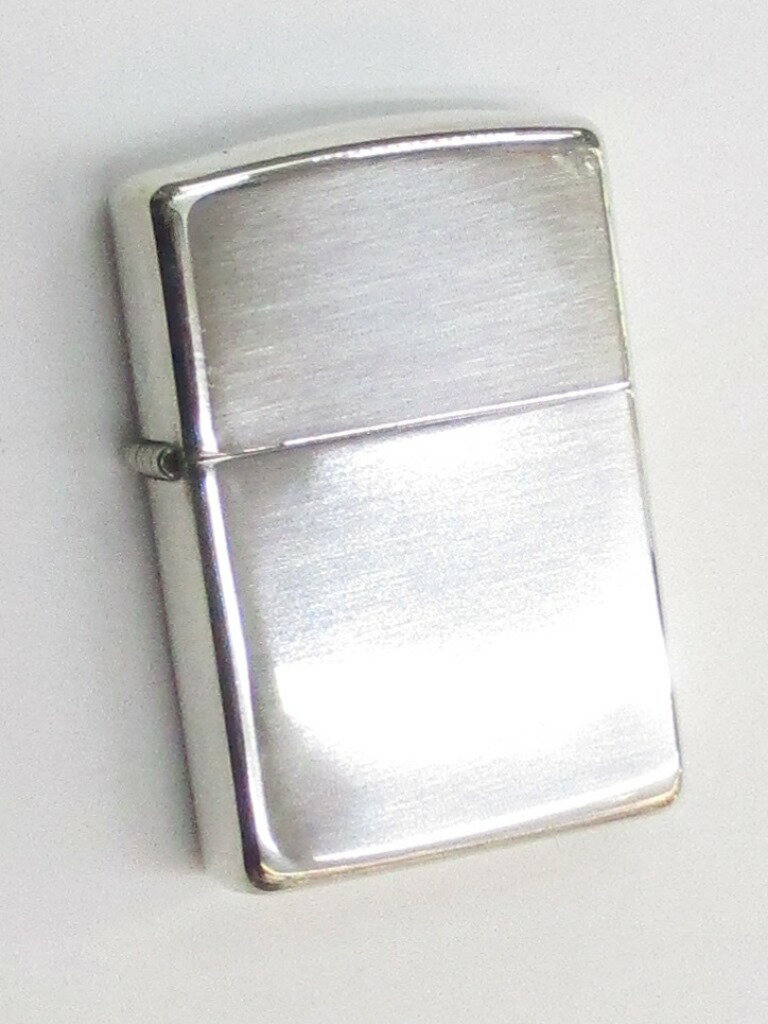 ルバー 純銀 スターリングシルバー Zippo 2002年製 ブルーボックス:No