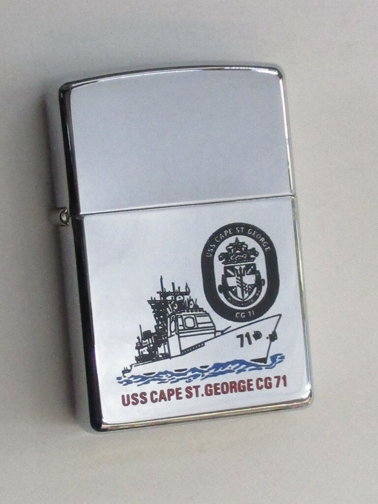 イージス巡洋艦 ケープ・セント・ジョージ ポリッシュZippo 2002年8月製 未使用 (MZ-26) アメリカ海軍