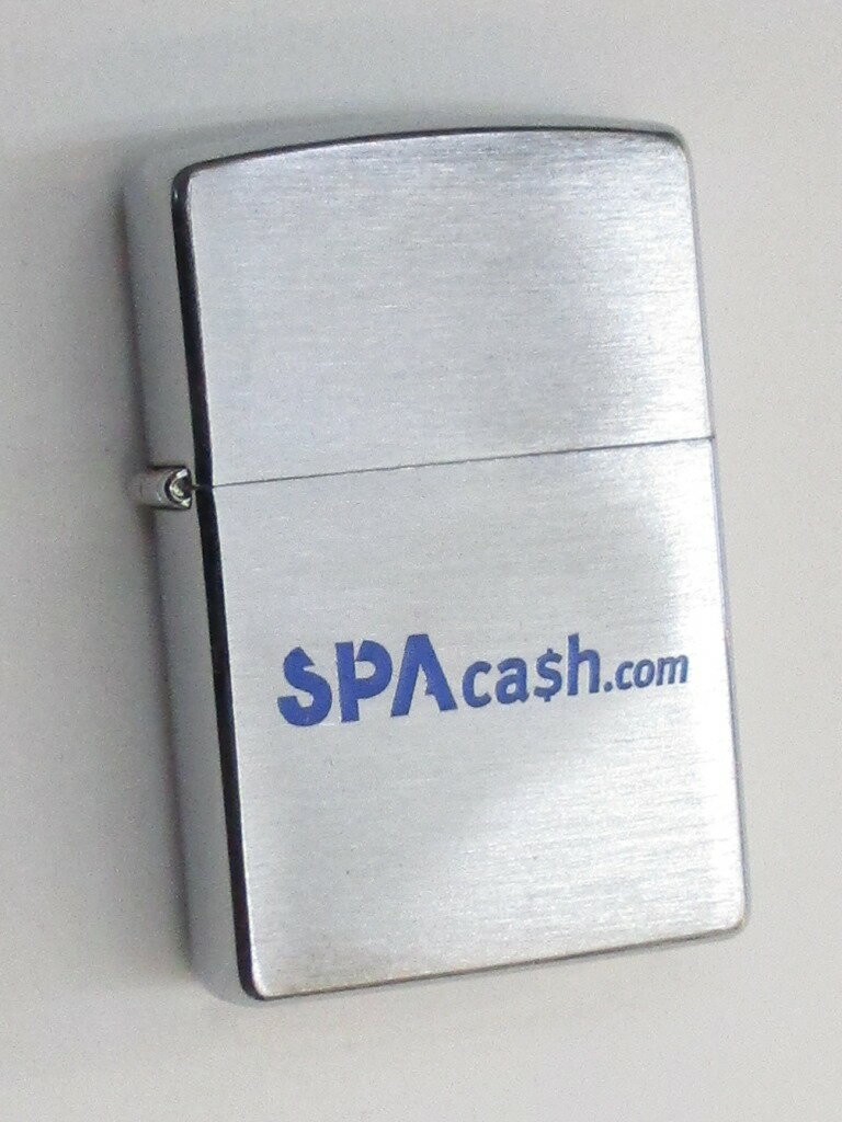 SPA cash (企業ロゴ) ブラッシュZippo 2004年12月製 未使用 (Z-944)