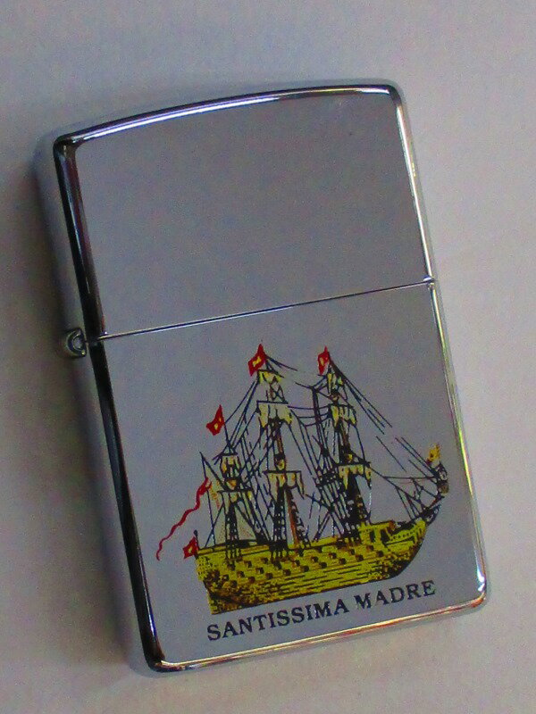 帆船 サンティシマ・マードレ (ガレオン船) ポリッシュZippo 1992年4月製未使用 (Z-823)