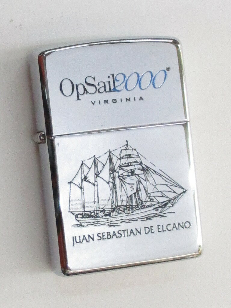 帆船 サン・セバスチャン・エルカーノ オプセイル2000記念 ポリッシュZippo 2000年4月製 未使用 (Z-332) Juan Sebasti?n Elcano