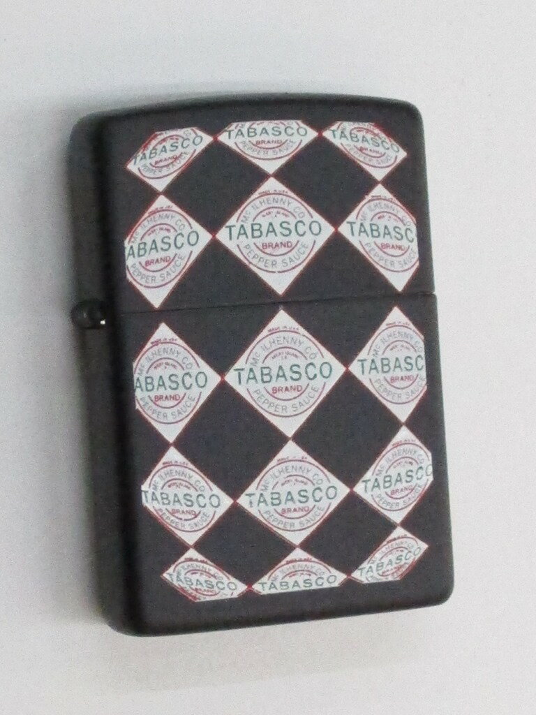 TABASCO タバスコ (調味料) ロゴマーク ブラックマットZippo 1997?年12月製 未使用 (Z-347)