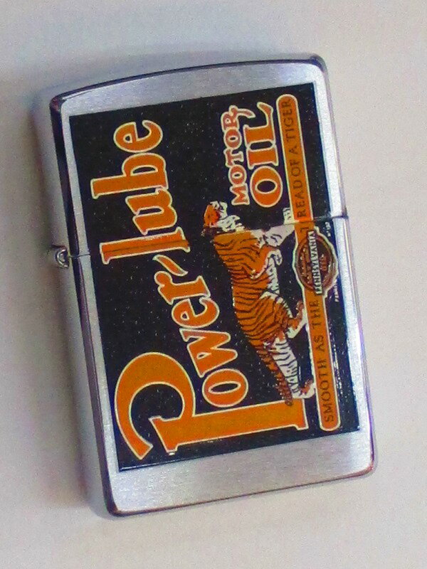 虎 トラ タイガー パワールーベ・モーターオイル ブラッシュZippo 2000年11月製 未使用 (Z-932)