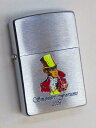 スモーカーズフォーラム 煙草を楽しむシルクハットの紳士デザイン ブラッシュZippo 2007年1月製 未使用 (Z-989)