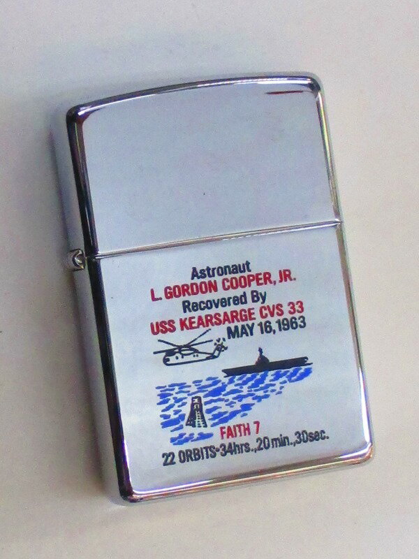 宇宙船回収シリーズ マーキュリー・アトラス9号 ポリッシュZippo 2004年4月製未使用 Z-945 