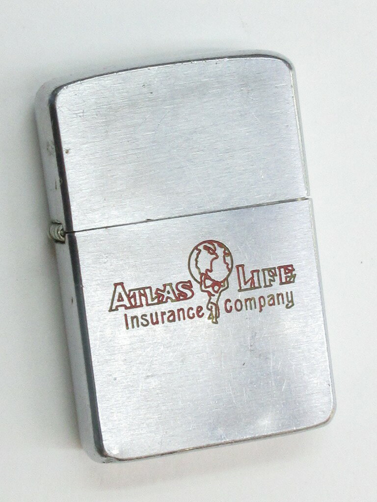 ビンテージZippo アトラス生命保険 地球を支えるアトラス神マーク 1957年製 VGクラス 【中古】 AU-51 