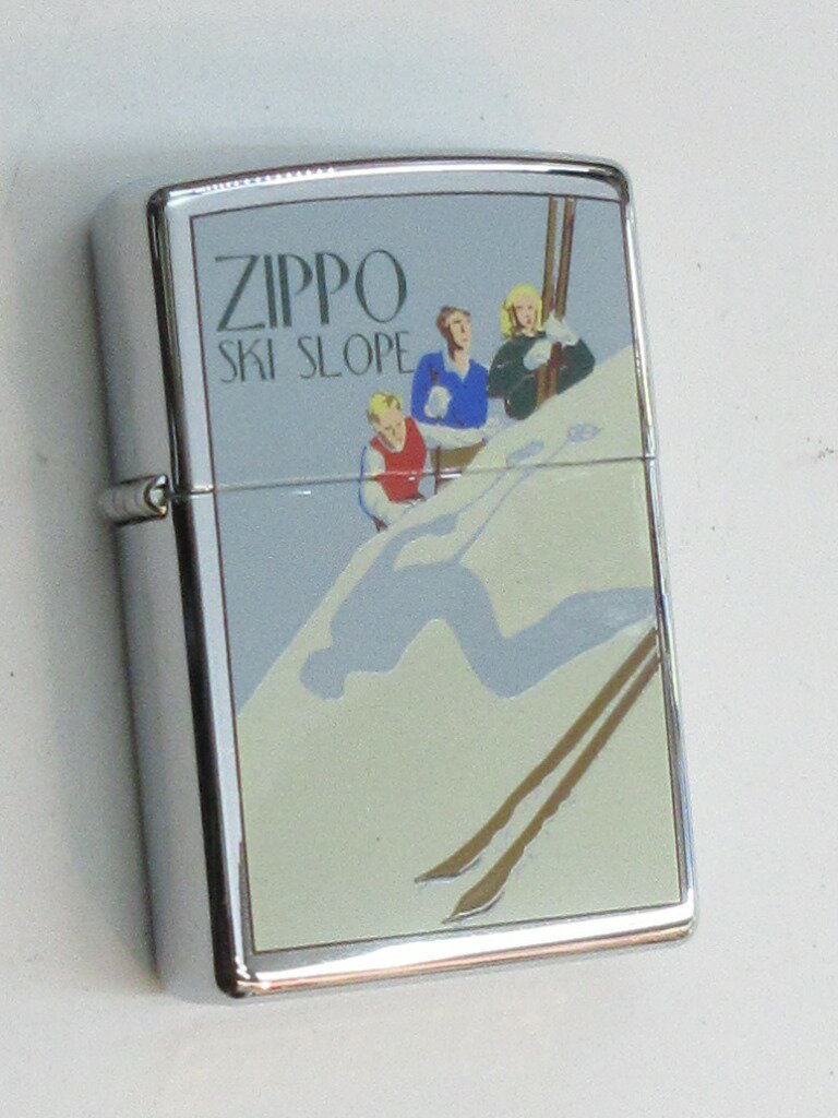 スキー スロープ SKI SLOPE ポリッシュZippo 1998年1月製 未使用 (C-02)